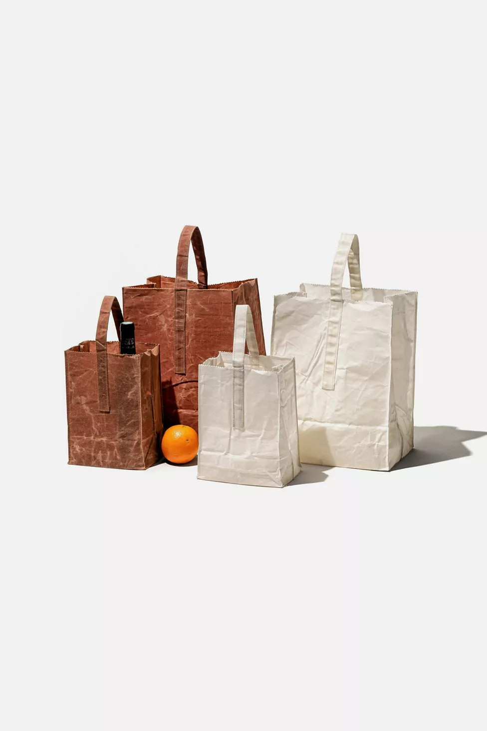 Puebco Waxed Cotton Reusable Grocery Bag With Handle | Urban Outfitters (US and RoW)