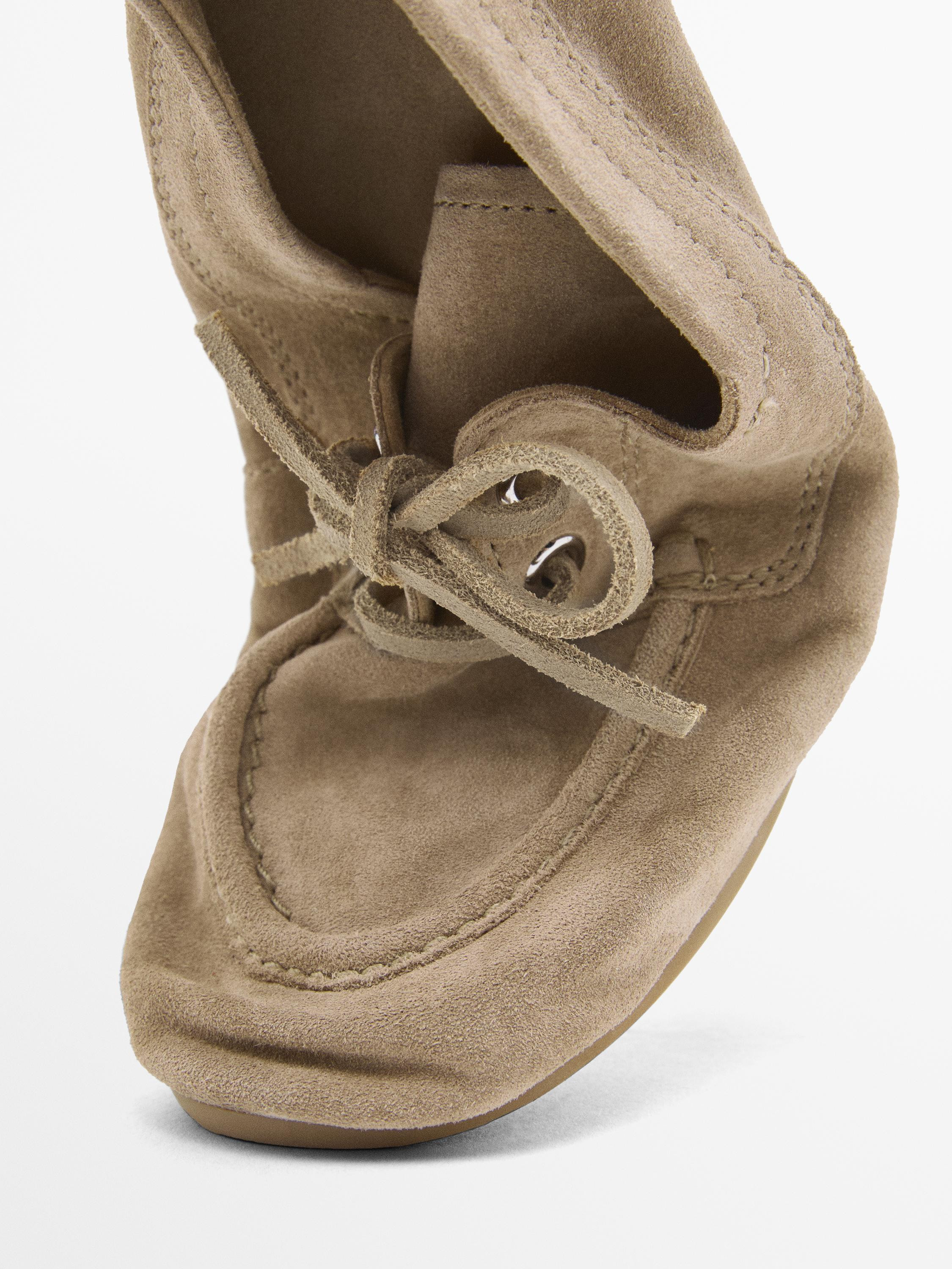 Bootsschuhe aus Rauleder | Massimo Dutti DE