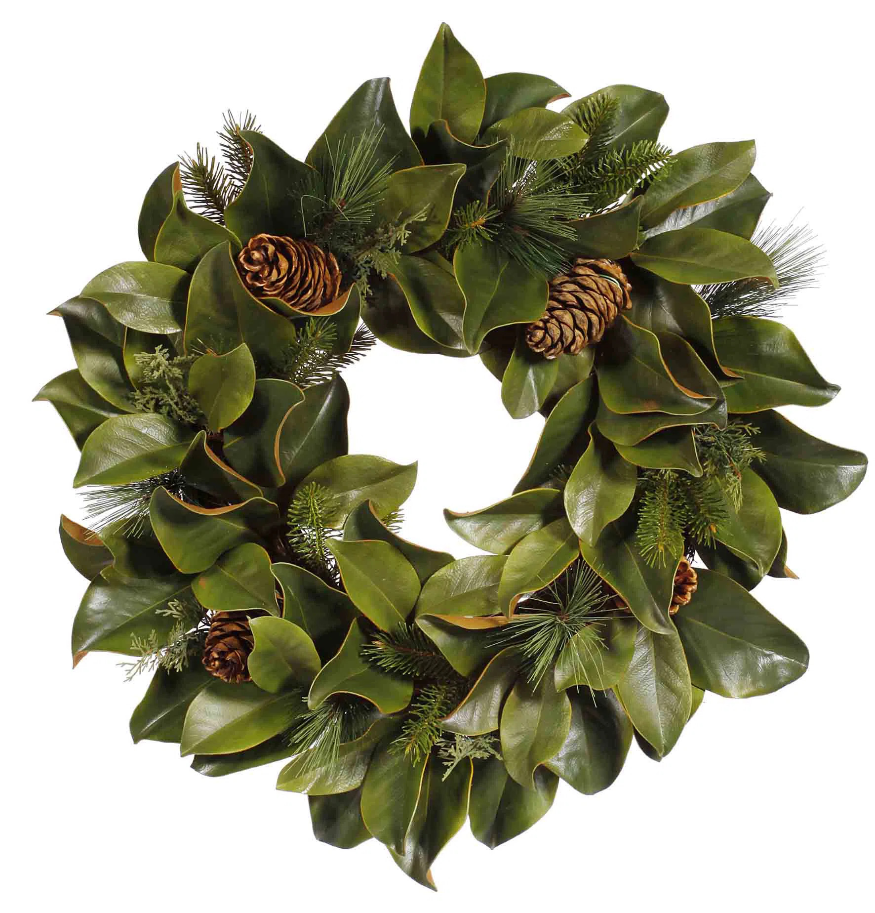 Faux Magnolia Polyester 24'' Wreath | Wayfair North America