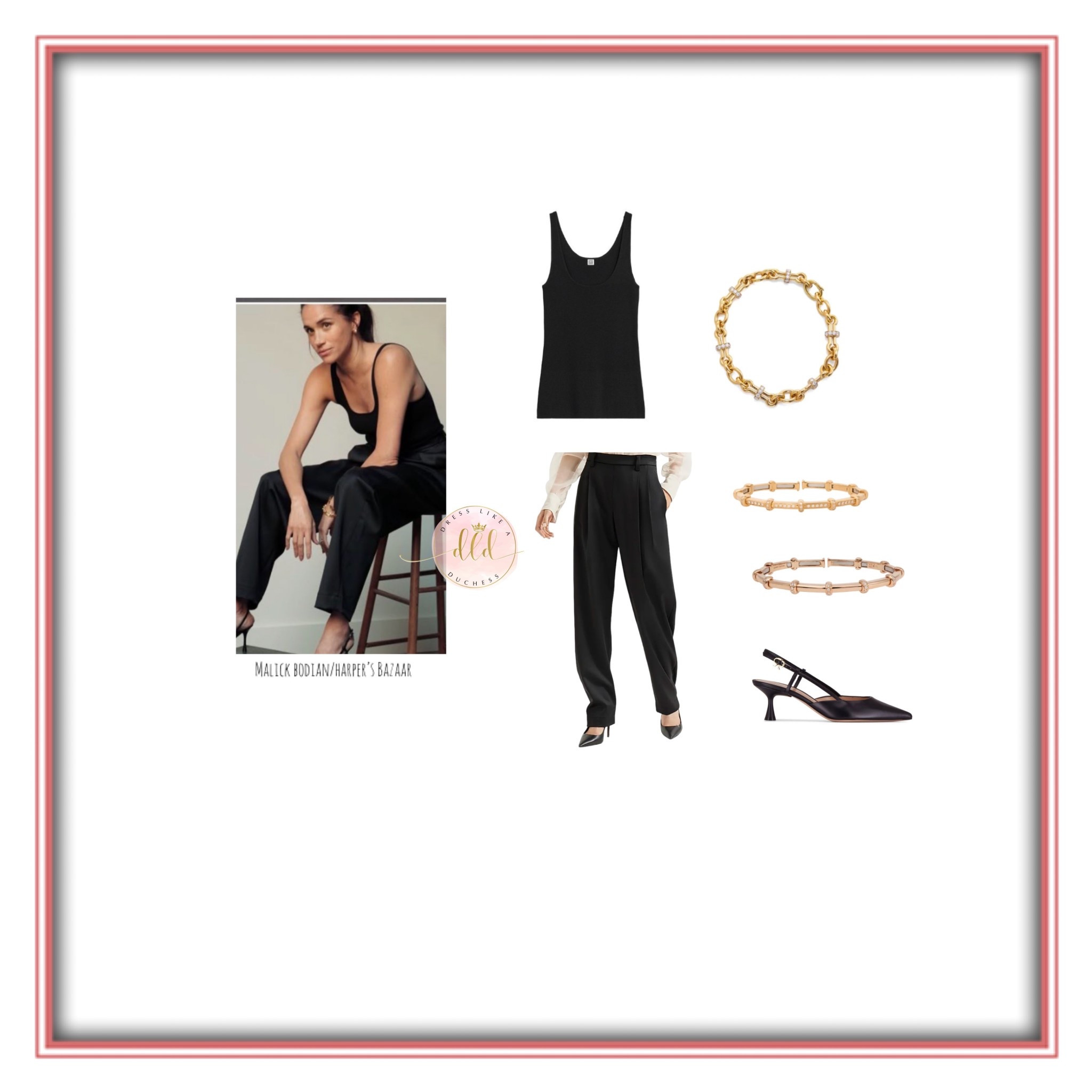 11/2025 Meghan Markle in December Harper’s Bazaar Art issue in Toteme + Bruno Cucinelli + Rossi Ascent heels 