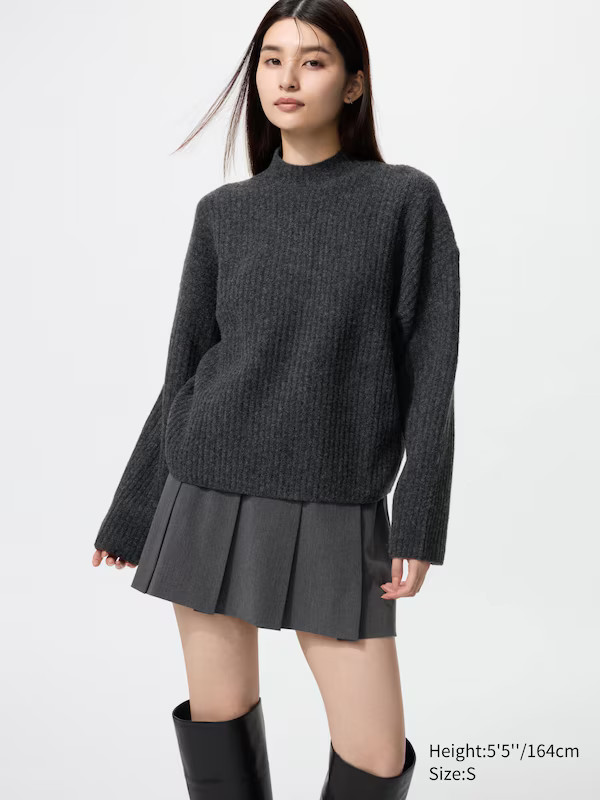 Soufflé Yarn Strickpullover (Stehkragen) | UNIQLO (DE)