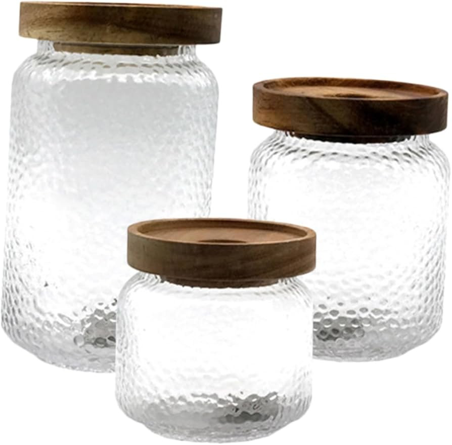 Healifty 1 Set Glass Jar with Lid Kitchen Canisters for Tea Coffee Beans and Spices Easy to Clean... | Amazon (US)