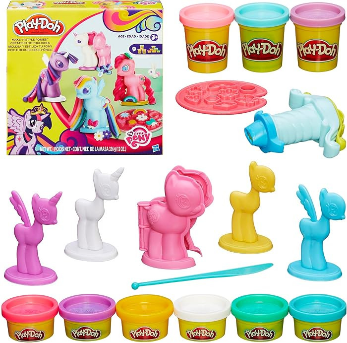 Play-Doh Make & Style Ponies Set, My Little Pony Toys and Figures, Kids Arts and Crafts Playset (... | Amazon (US)