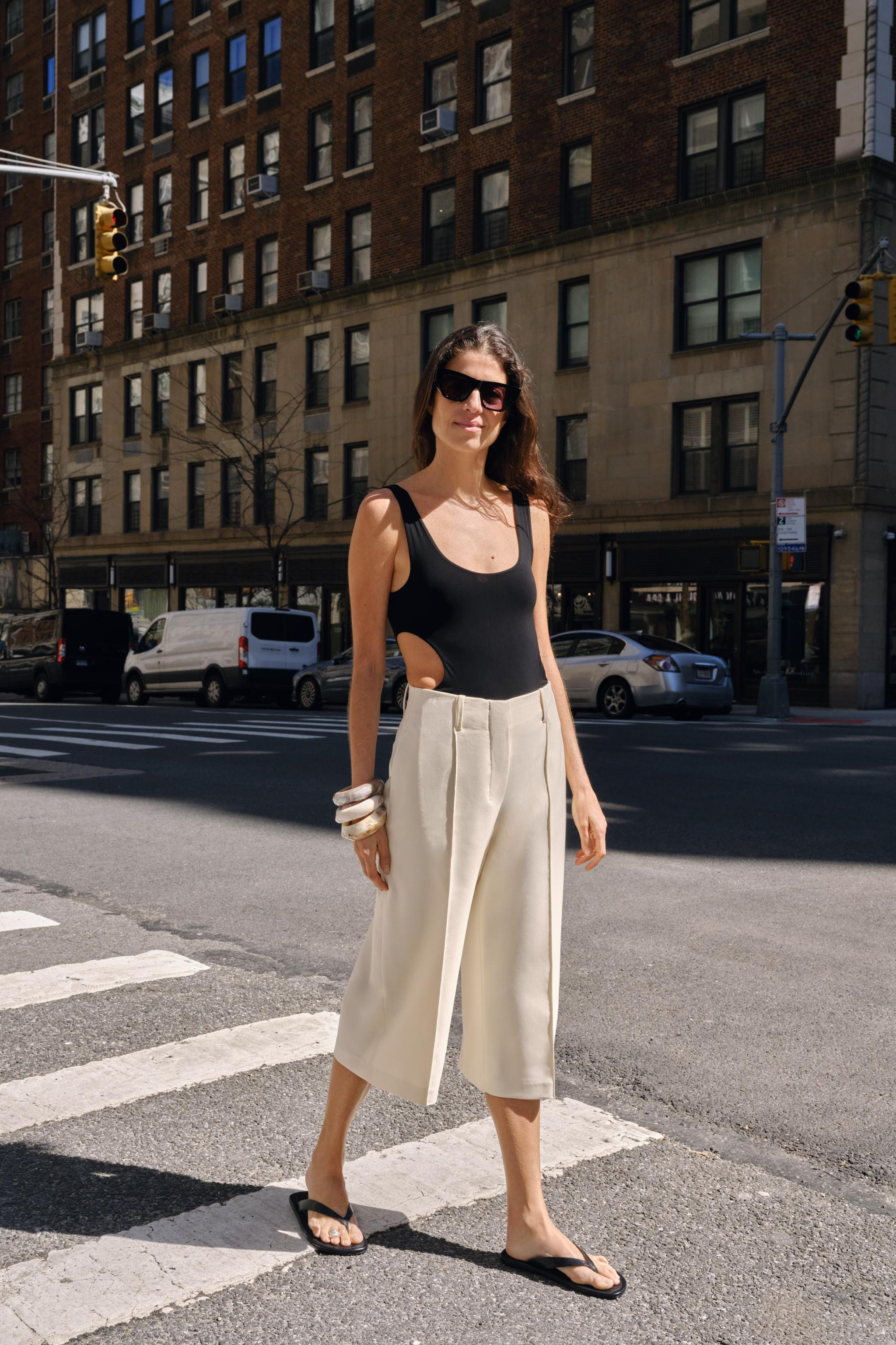 ZW COLLECTION STRAIGHT SHORTS WITH PLEATS | Zara US