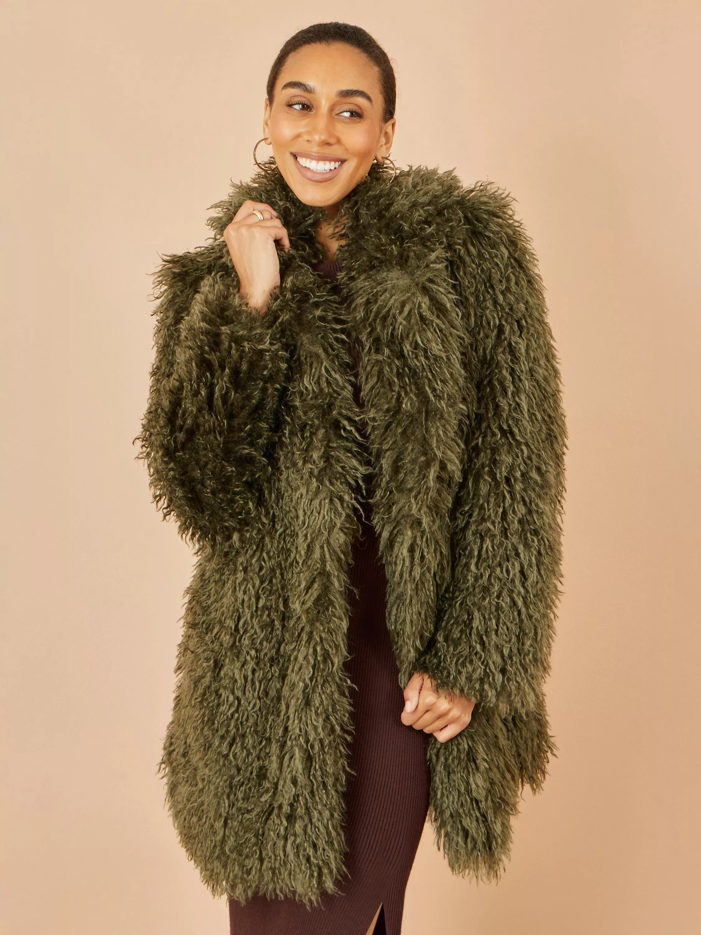 Yumi Long Faux Fur Coat | John Lewis (UK)