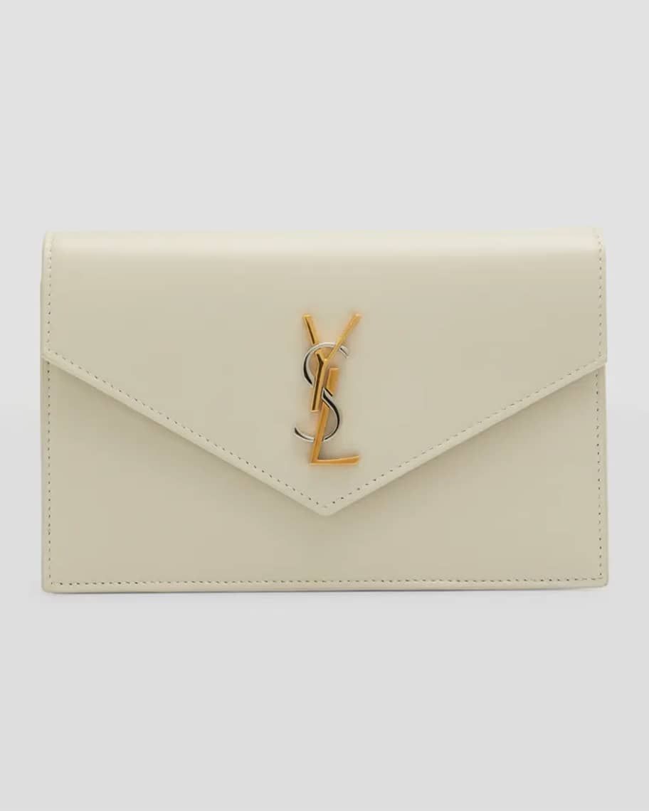 Saint Laurent Tricolor YSL Monogram Nappa Leather Wallet On Chain | Neiman Marcus