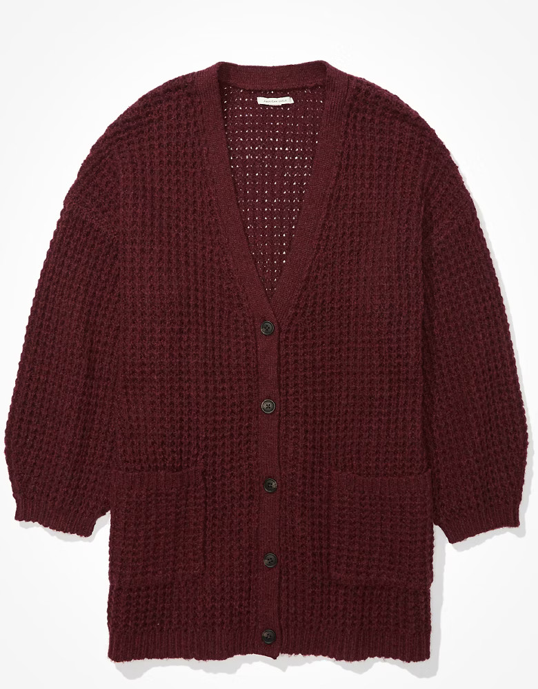 AE Oversized Button Up Cardigan | American Eagle Outfitters (US & CA)