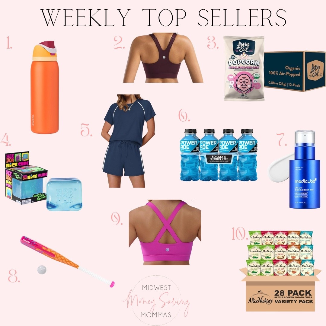 Weekly top sellers

Best sellers  sports bra owala water bottle  matching set  baseball bat  skincare  snacks 

#LTKKids #LTKmomlife #LTKSeasonal