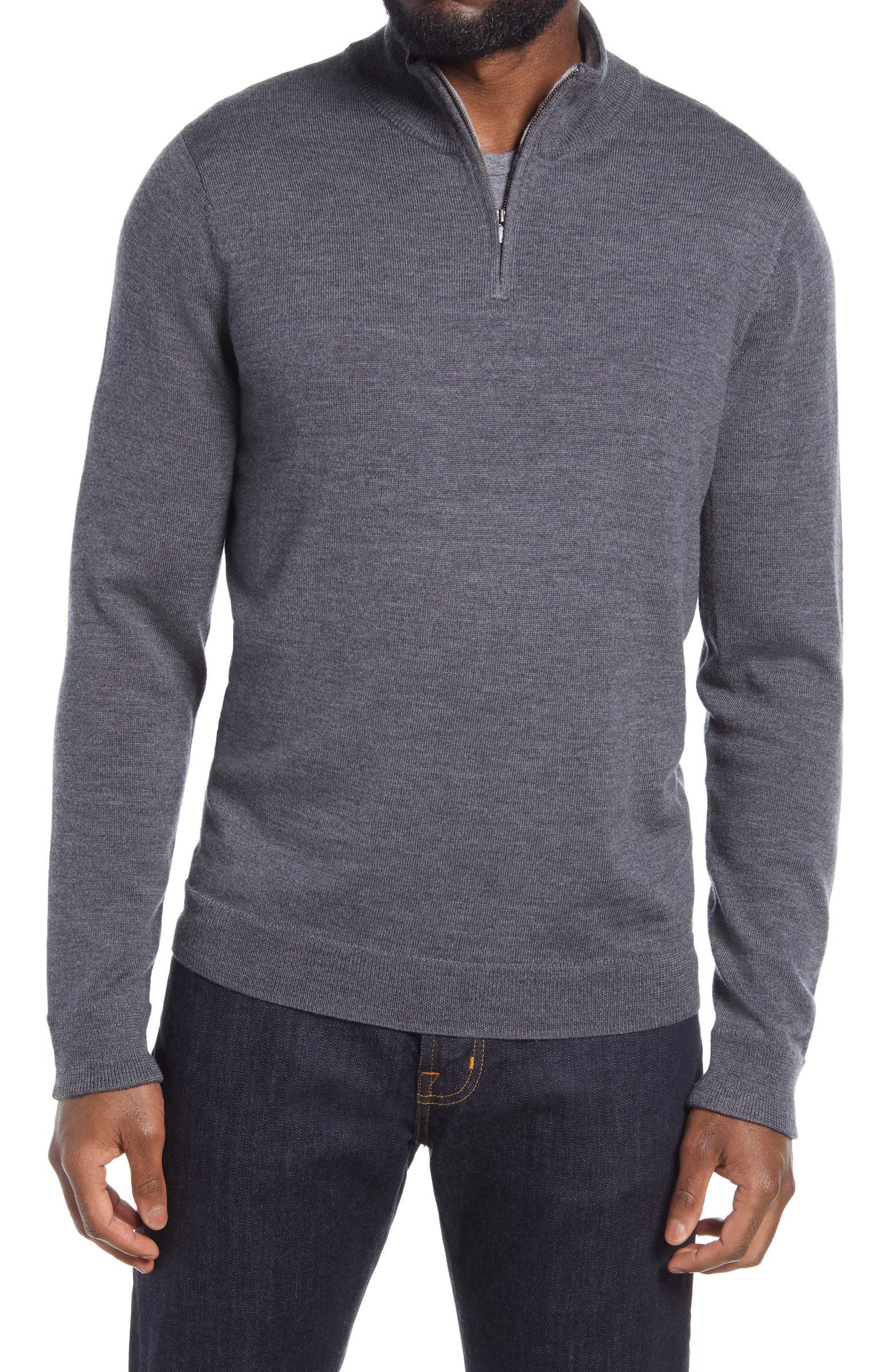 Nordstrom Washable Merino Quarter Zip Sweater | Nordstrom | Nordstrom