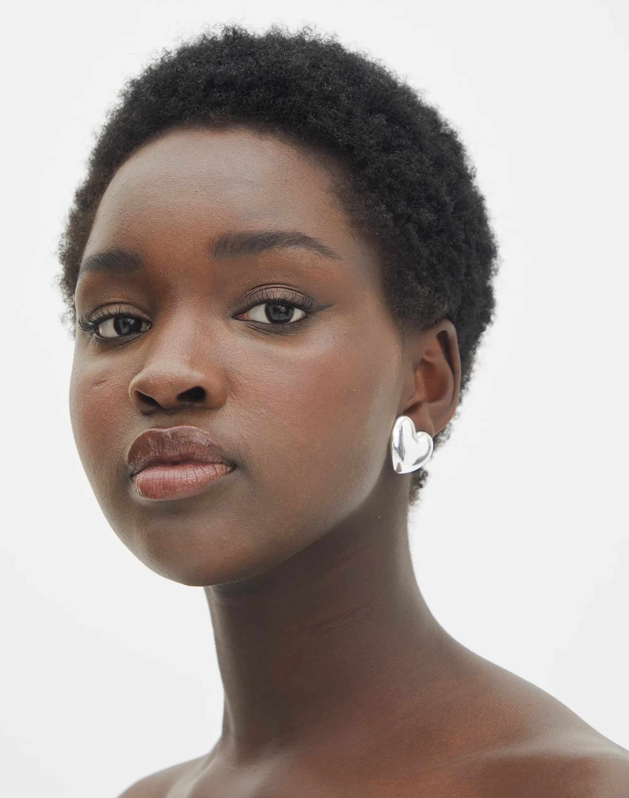 Large Heart Earrings in Silver | Glassons | Glassons (Australia)