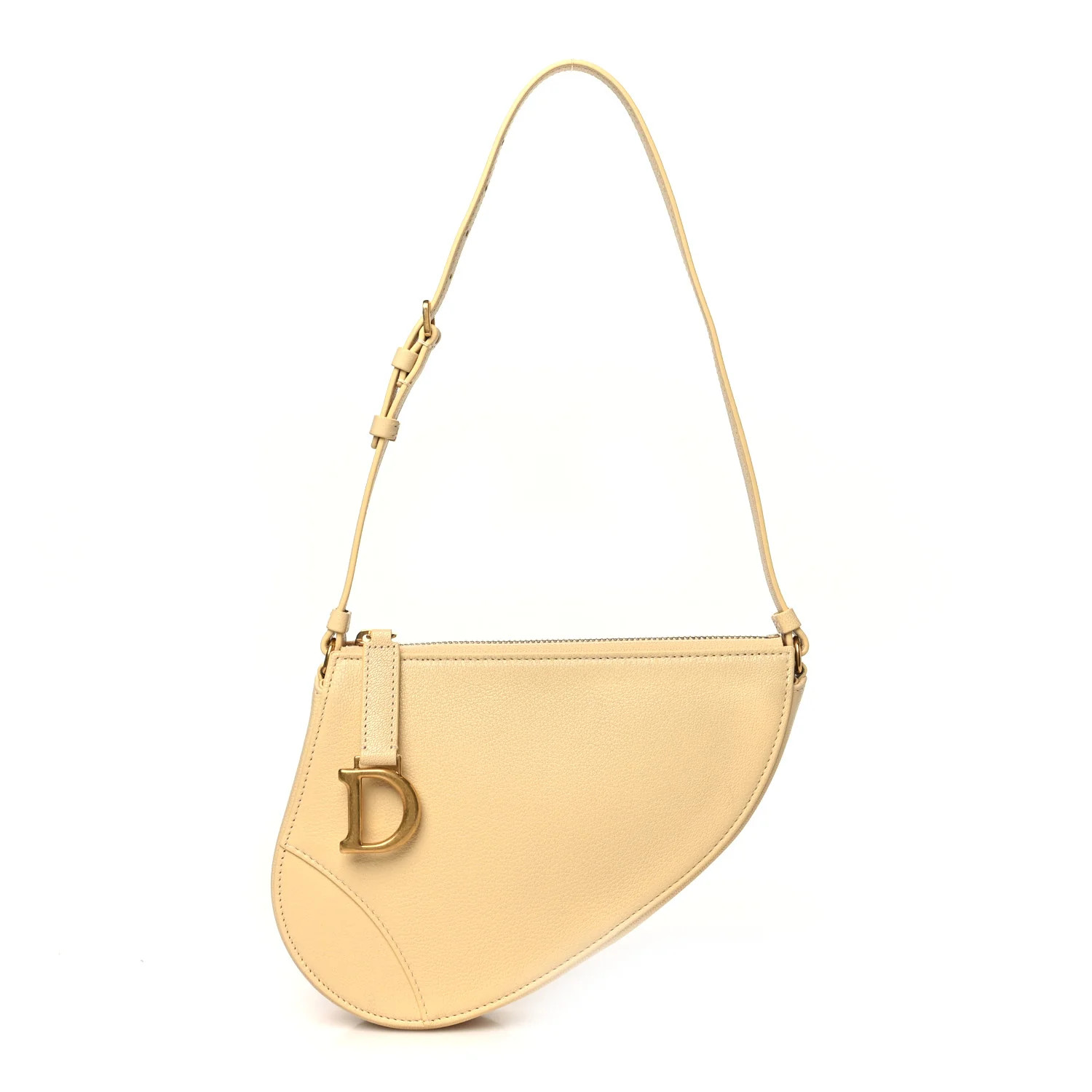 Goatskin Saddle Rodeo Pouch Pastel Light Yellow | FASHIONPHILE (US)