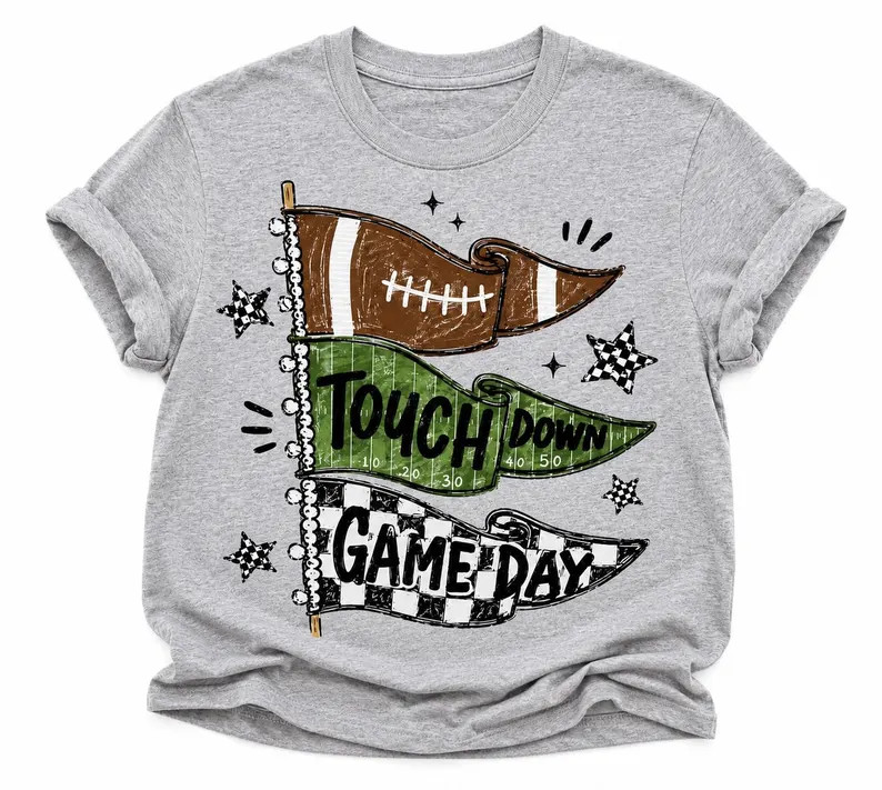 Football Graphic Tee (Touch Down) | Etsy (Global)