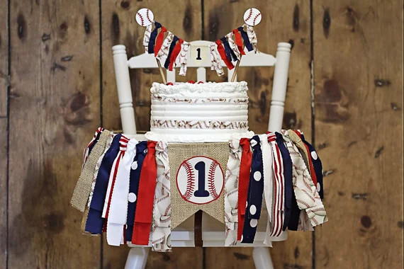 Baseball Highchair Banner Vintage Baseball Birthday Banner - Etsy | Etsy (US)