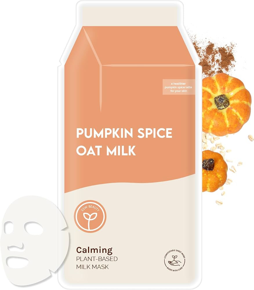 ESW Beauty Pumpkin Spice Oat Milk Face Mask, Korean Skin Care, 1 Pack | Amazon (US)