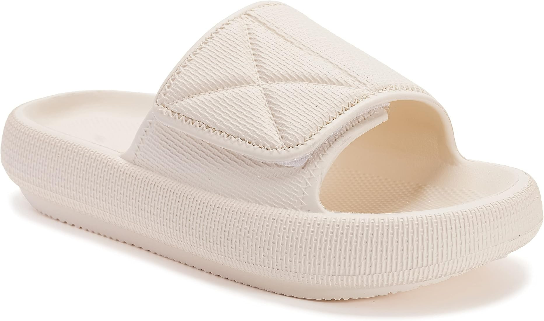 WHITIN Cloud Slides for Women Men Double Buckle Adjustable Pillow Slippers Ultra Cushion Sandals | Amazon (US)