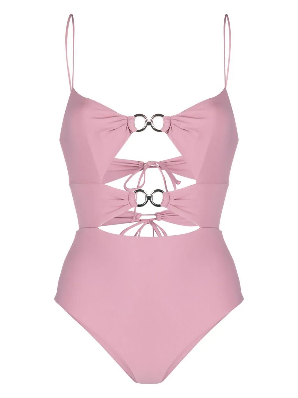 Nensi Dojaka ring-embellished cut-out Swimsuit - Farfetch | Farfetch Global