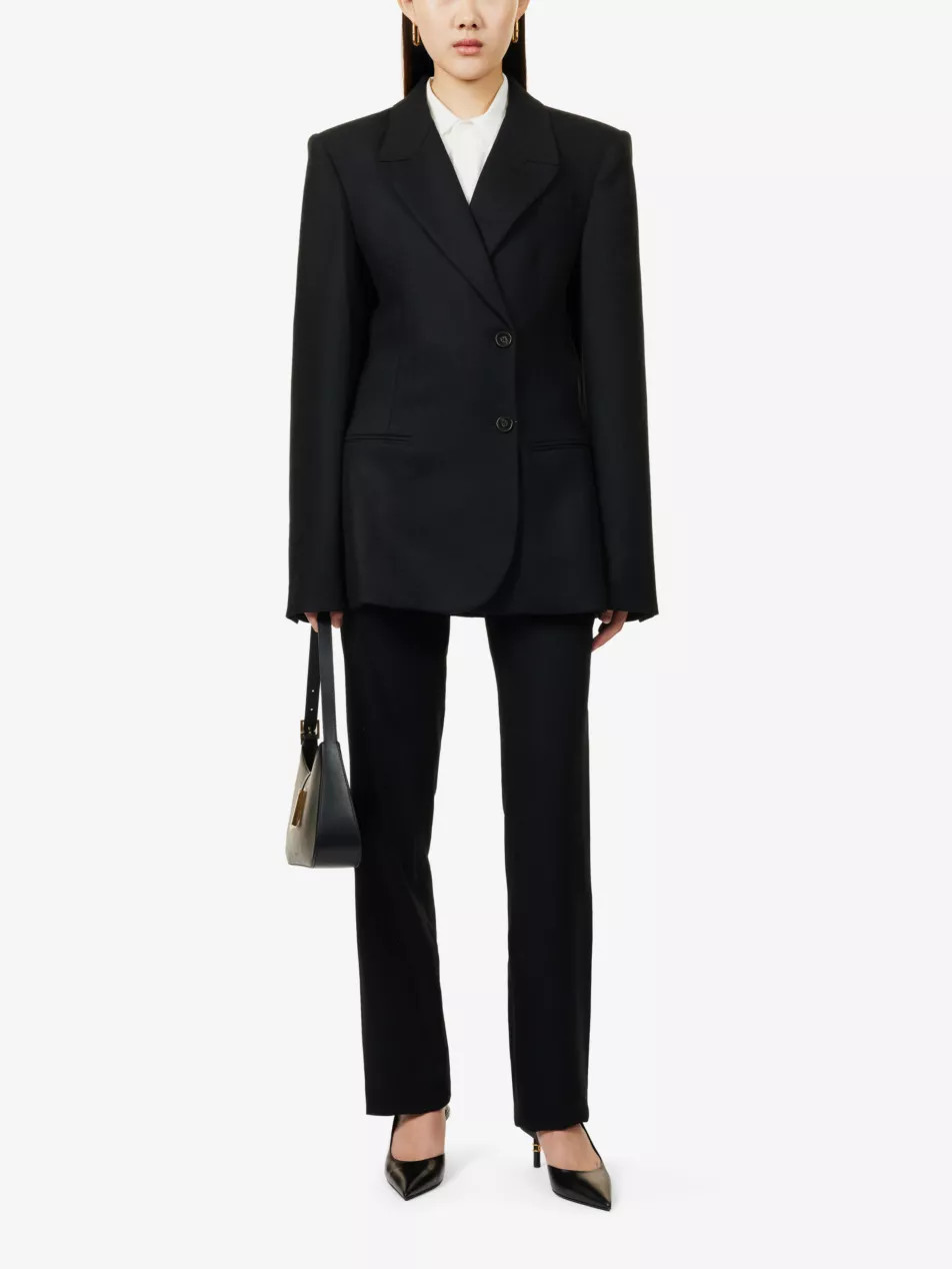 Morrison double-breasted regular-fit stretch-wool blazer | Selfridges