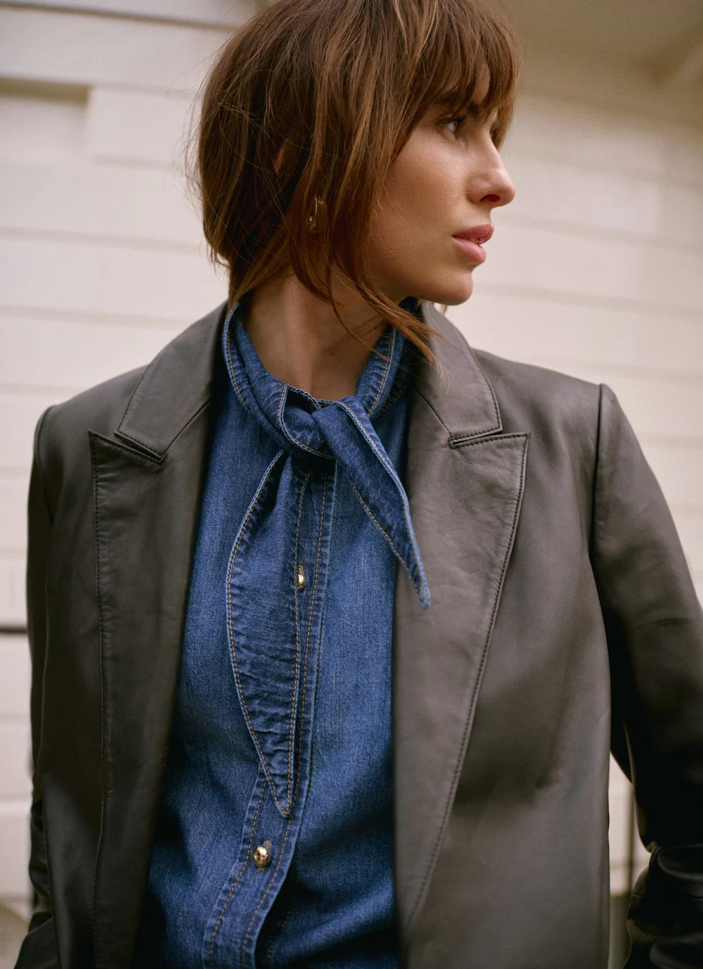 Tan Suede Blazer | Mint Velvet