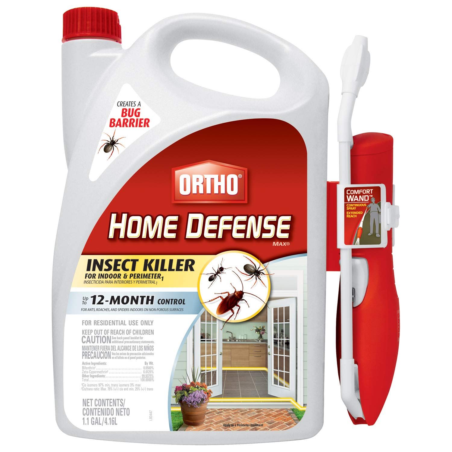 Ortho Home Defense MAX Insect Killer for Indoor & Perimeter1 with Comfort Wand - Kills Ants, Cock... | Amazon (US)