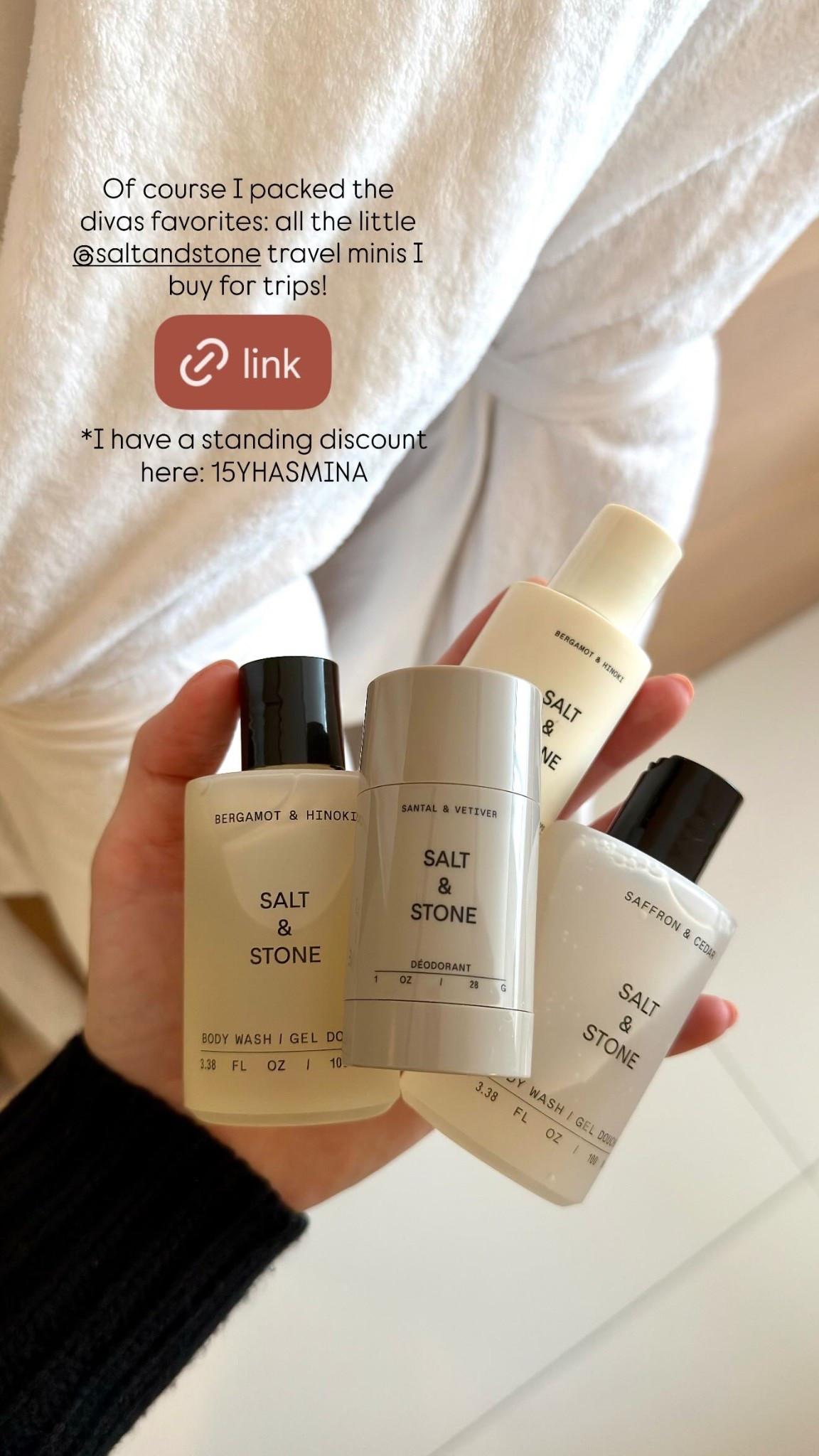 Of course I packed the diva’s favorites! All the little Salt & Stone minis.

#LTKFindsUnder50 #LTKFindsUnder100