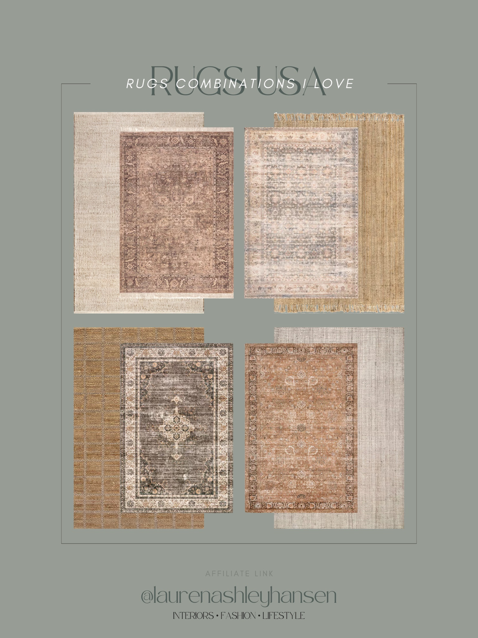 Rug layering combinations I’m loving! We have the first combination in our great room, and it’s stunning the perfect moody yet soft and cozy pairing for a family space. Use code SPRING for an extra 20% off all of these options! 

#LTKhome #LTKstyletip #LTKsalealert