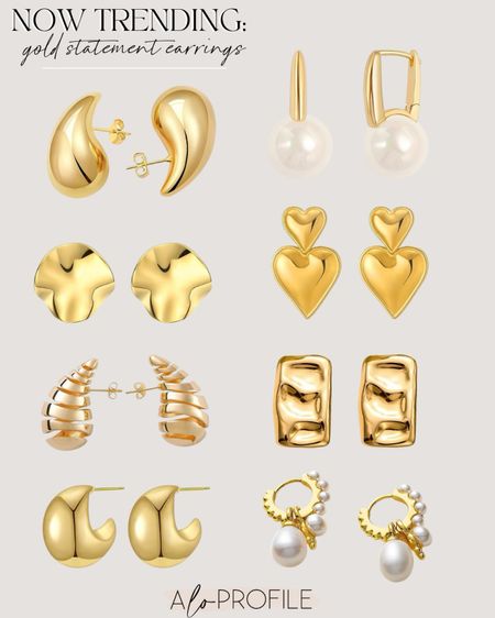 Now Trending : Gold Statement Earrings // Amazon finds, Amazon deals, Amazon accessories, Amazon earrings, gold earrings, Amazon statement earrings, fall trends, fall style