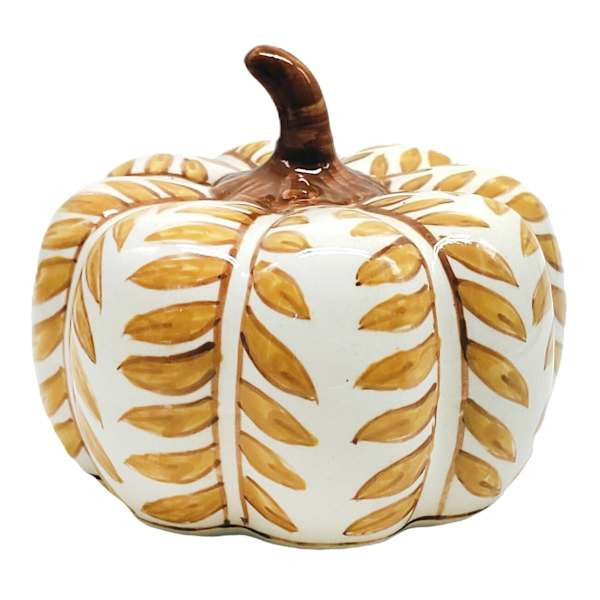Yellow Ceramic Pumpkin, 6", sold by At Home | At Home