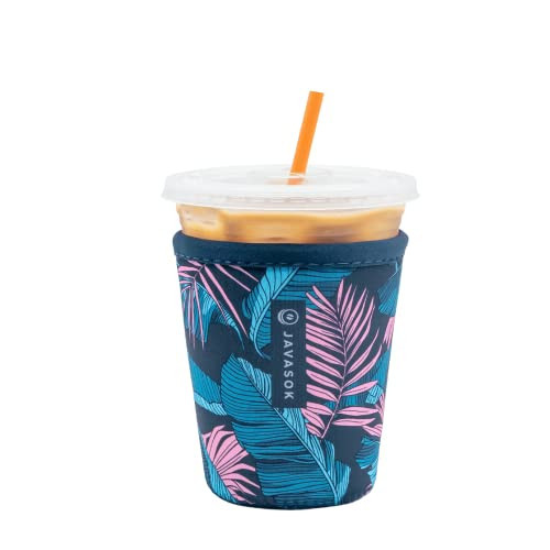 Sok It JavaSok Iced Coffee & Cold Soda Insulated Neoprene Cup Sleeve (Midnight Tropics, XLarge: 38-42oz) | Amazon (US)