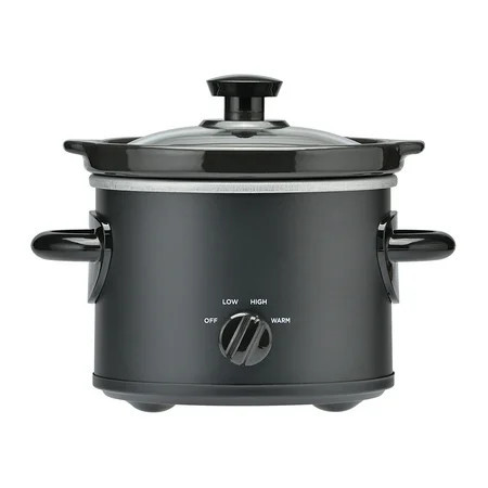 Mainstays 2 Qt Manual Slow Cooker, Matte Black | Walmart (US)