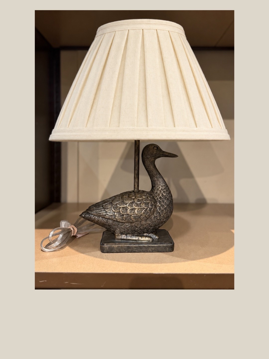 Got this beautiful duck lamp from Kirkland‘s, however, their website is down I’m linking similar. You may be able to go to the store and find it. It’s absolutely gorgeous. I did change the shade because it came with a rectangular plaid shade. I think this look is much better than the original

#LTKSaleAlert #LTKHome