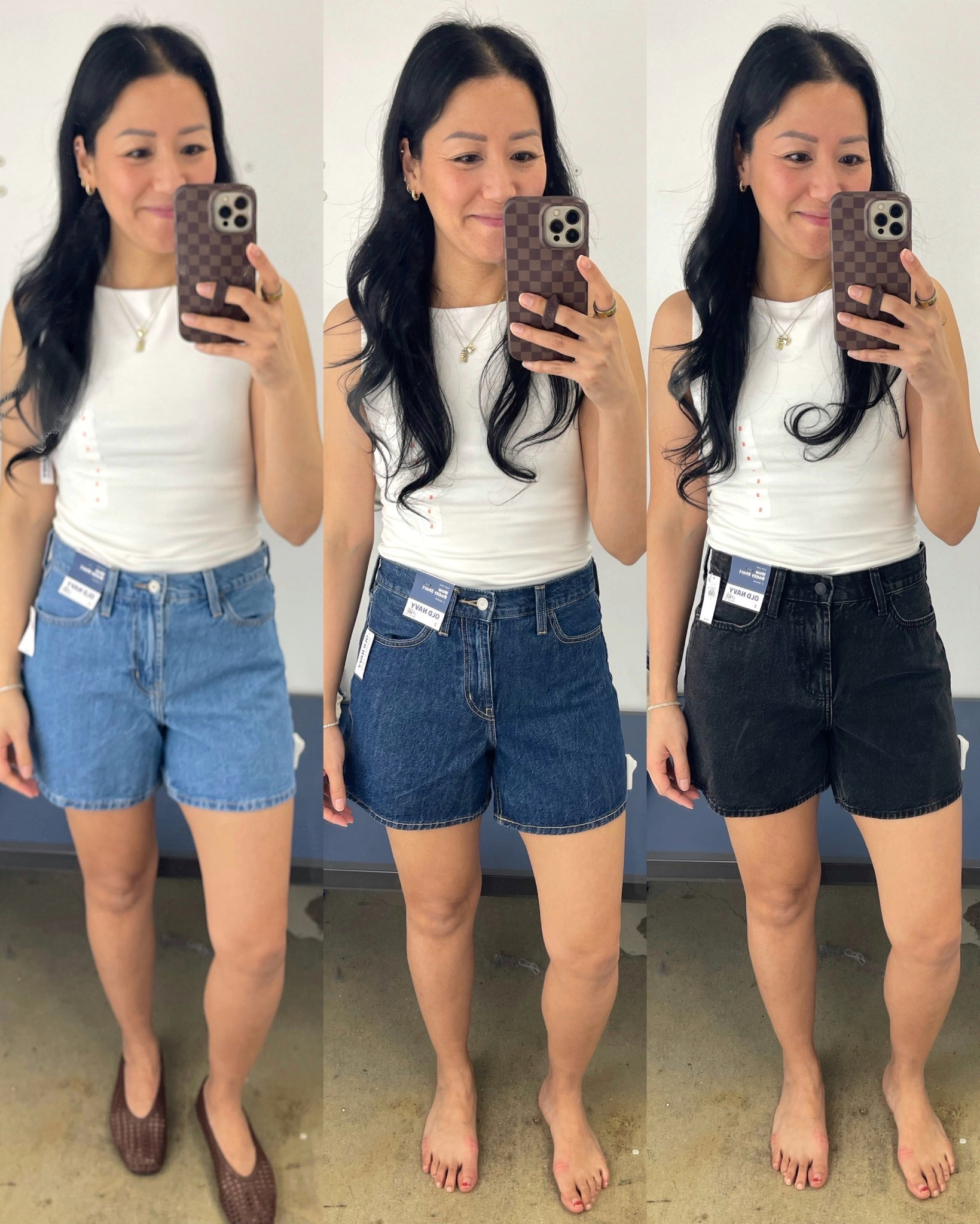 Size small tank
Size 2 shorts (size 4 were too loose in the crotch area and waist); I like that there is extra room in the thigh area on these
Sized down 1/2 in flats


#LTKSeasonal #LTKOver40 #LTKSaleAlert