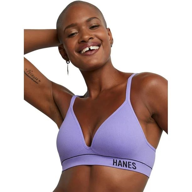 Hanes Originals Women's Contour Wireless Seamless Rib Bralette, ComfortFlex Fit, Style MHB004 | Walmart (US)