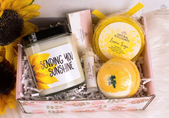 Sending You Sunshine Soy Candle - Care Package - Send A Gift - Thinking Of You - Sunshine Gift Bo... | Etsy (US)