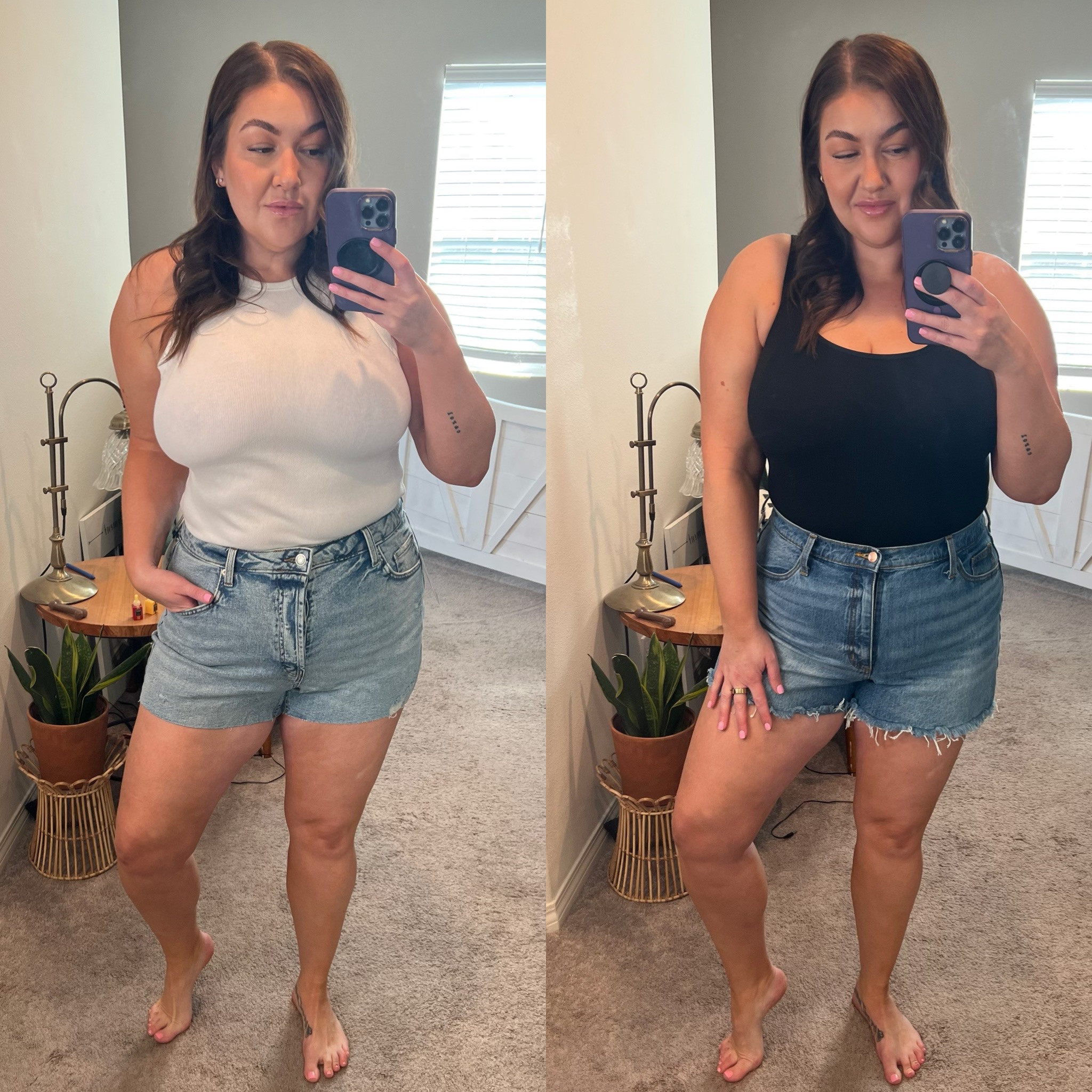 Target shorts and bodysuits I’m loving! 

Shorts: 16 (size up one)
Bodysuits: large (TTS)

Target
Universal thread
Wild fable
Colsie
Spring style
Summer style
Denim shorts
Women’s style
Women’s fashion
Women’s outfits
Women’s shorts
Cutoff shorts

#LTKcurves #LTKstyletip #LTKFind