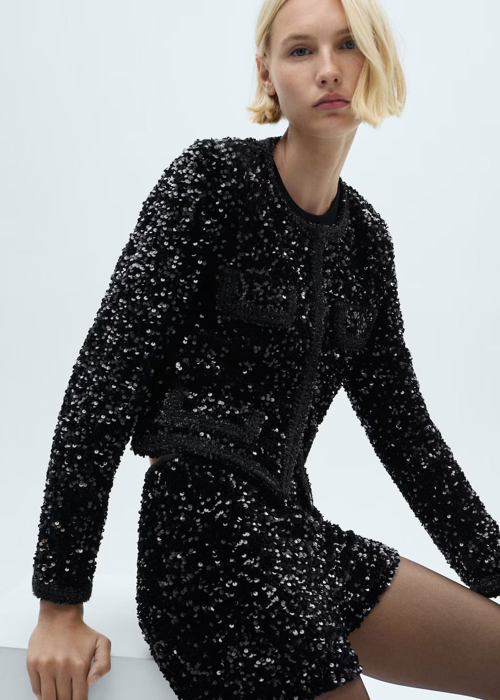 Sequin jacket with pockets | Mango (US/MX/AU)