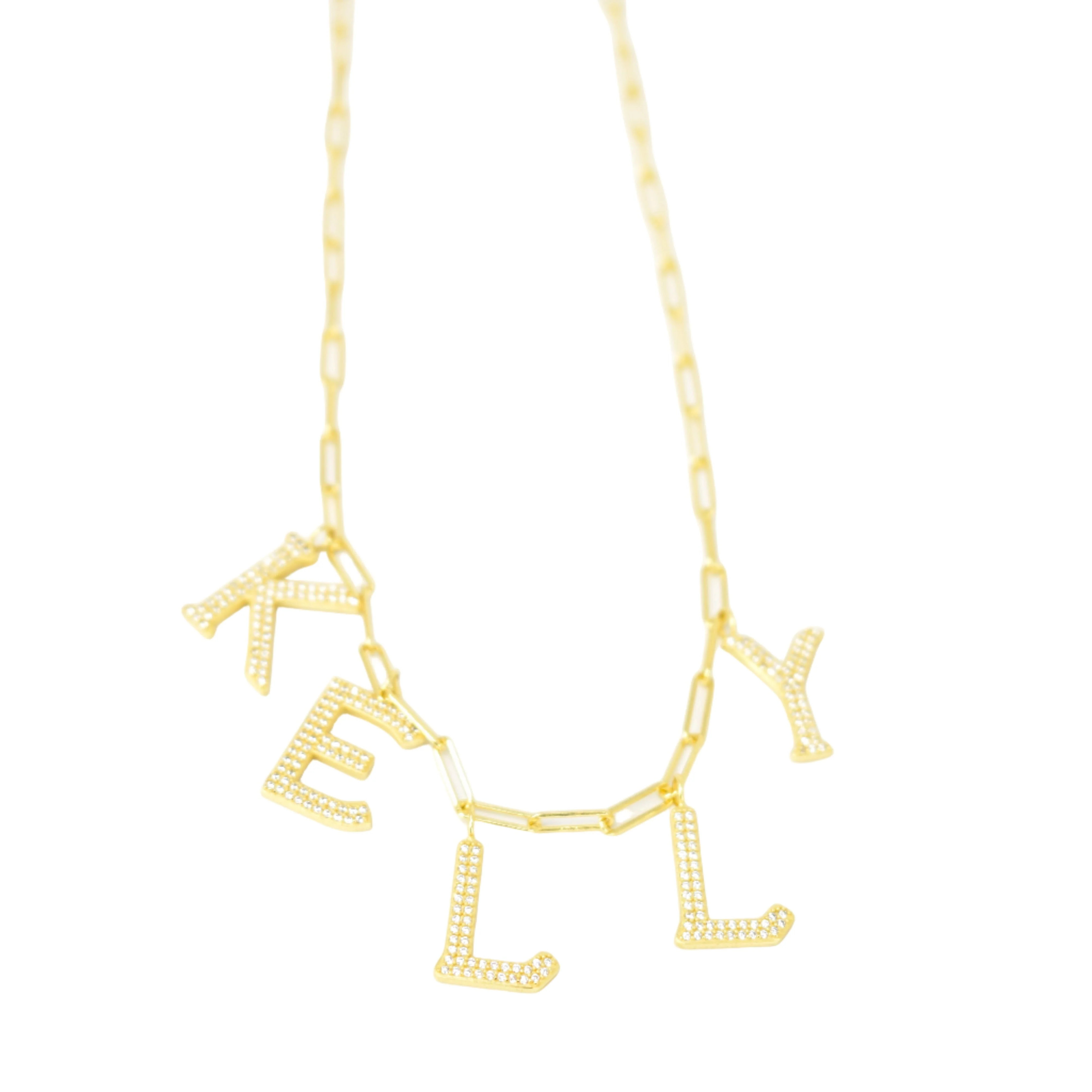 Custom Statement Name Necklace | The Sis Kiss