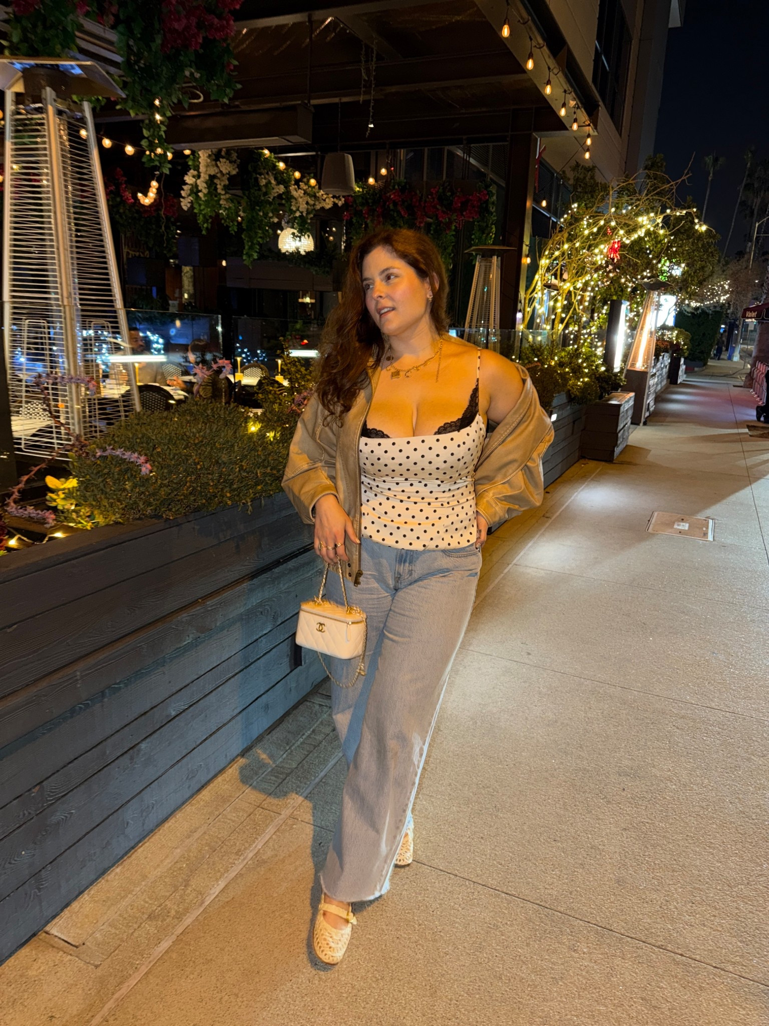 Princess Polly polka dot top
Bomber faux leather jacket
Raffia flats

#LTKMidsize #LTKgrwm #LTKSeasonal