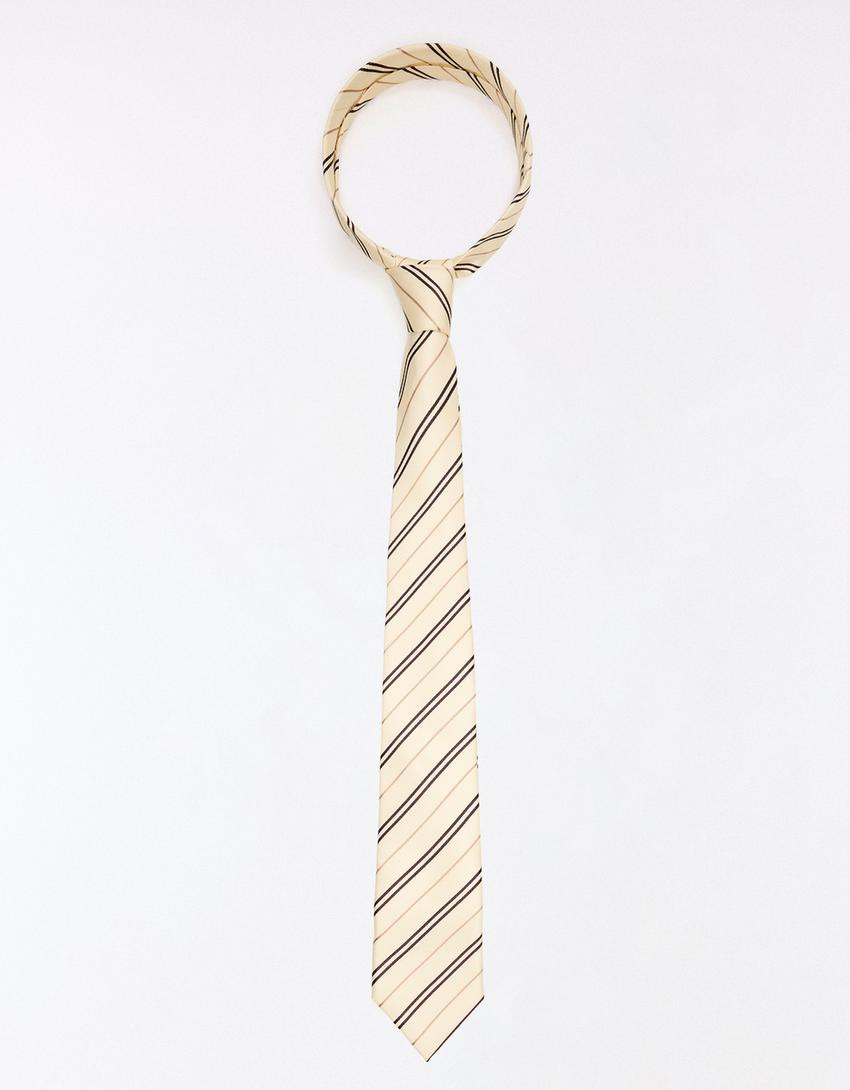 Striped tie - New - Women | Bershka GB