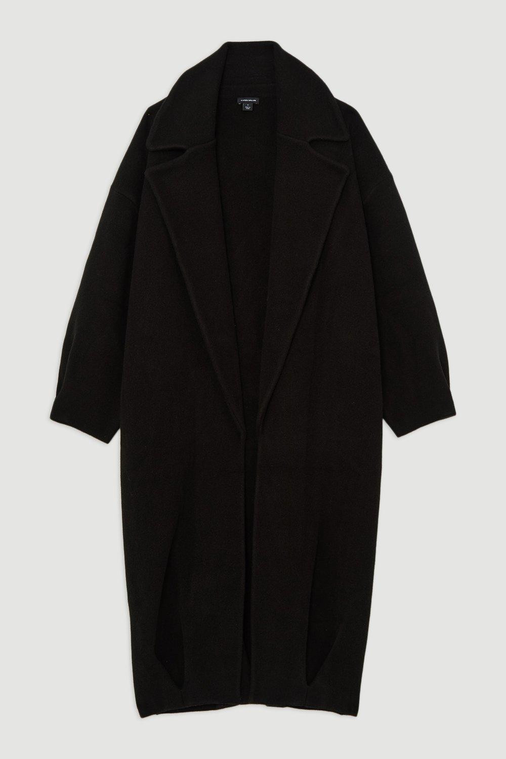 Compact Wool Blend Oversized Knit Coatigan | Karen Millen AUS