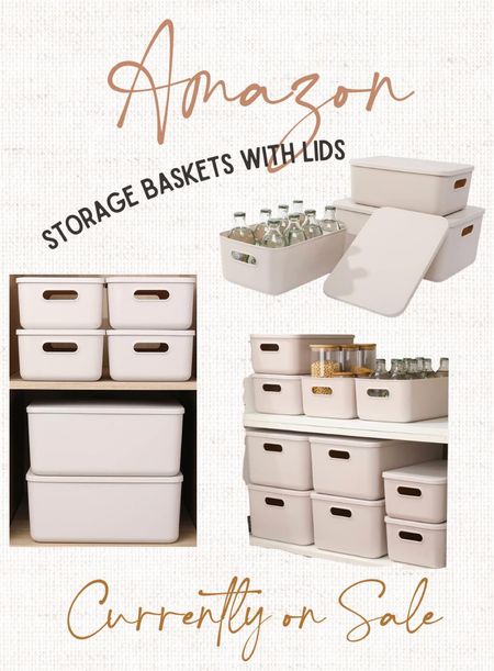 Storage baskets with lids! Currently on sale 

#LTKsalealert #LTKhome