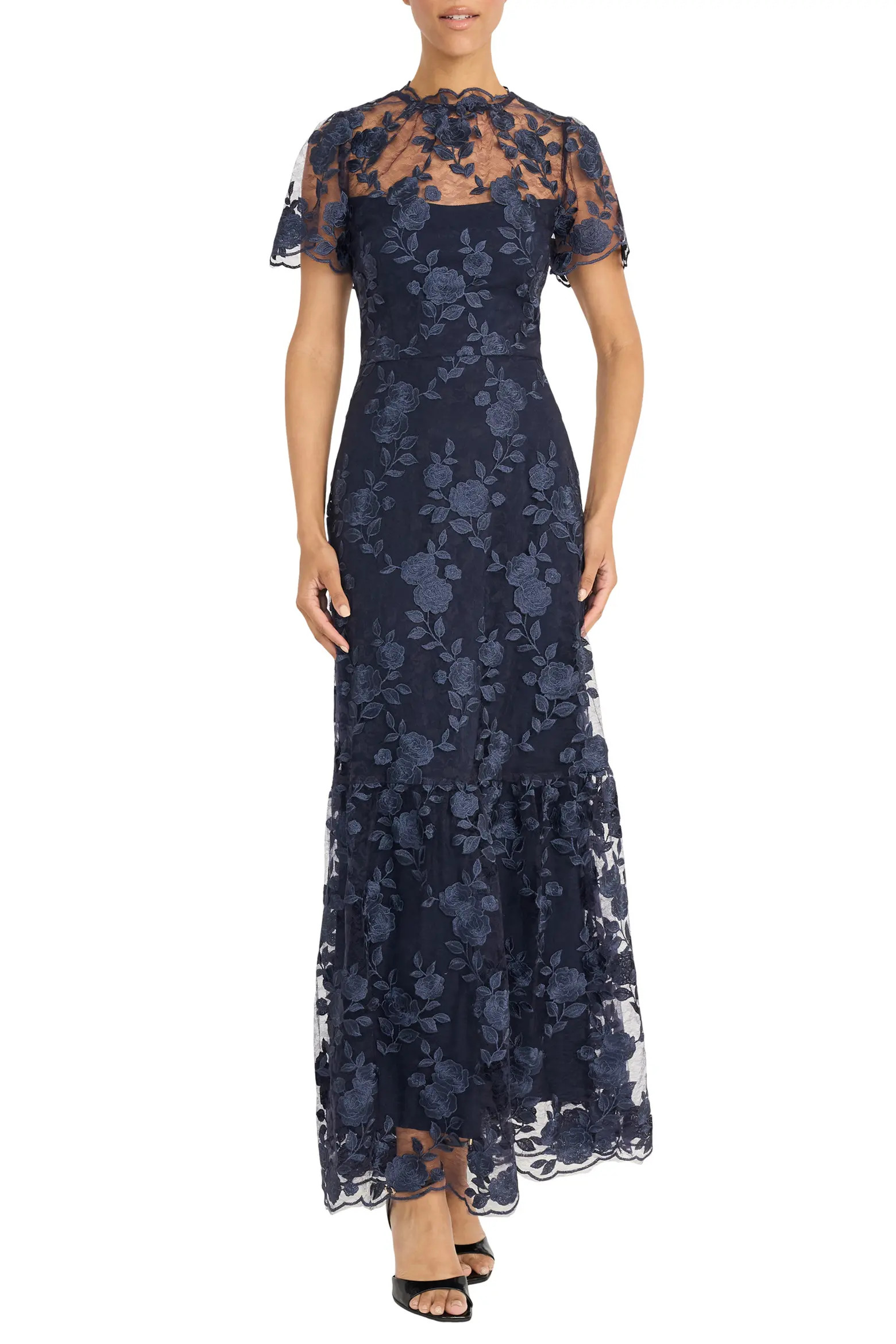 Embroidered Tiered Gown (Women) | Nordstrom | Nordstrom