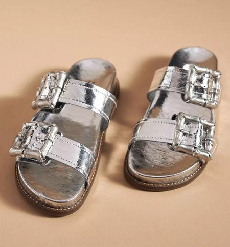 Metallic sandals 

#LTKSwim #LTKShoeCrush #LTKStyleTip