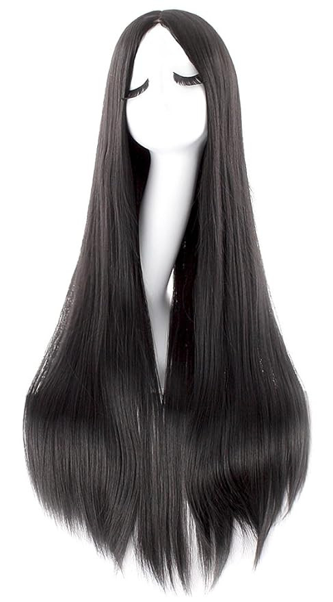 Amazon.com : MapofBeauty 40 Inch /100 cm Fashion Straight Long Costume Anime Wig (Black) : Beauty... | Amazon (US)