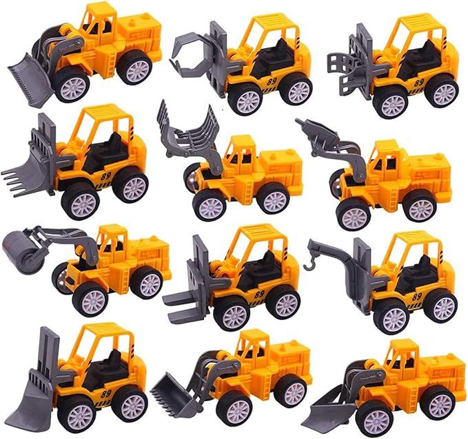 3 otters Pull Back Mini Engineering Car Toys, 12PCS Construction Trucks Toys Small Construction V... | Amazon (US)