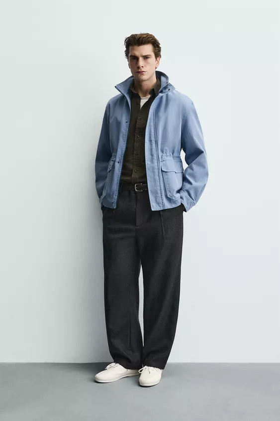 REGULAR FIT WASHED COTTON JACKET | Zara UK