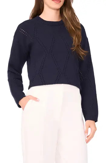 Halogen® Crewneck Sweater in Navy Depths at Nordstrom Rack, Size Small | Nordstrom Rack