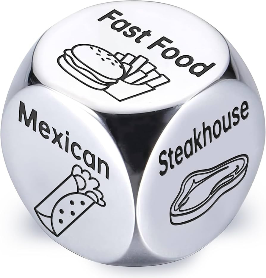 Stocking Stuffers for Men Women Adults: Steel Food Decision Dice Funny Gifts for Him Her Couple G... | Amazon (US)
