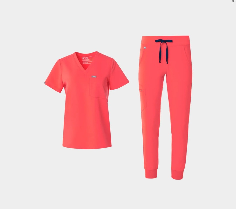 Figs Fiery coral 
Figs scrubs 
Healthcare 
Hospital
Nurse practitioner 

#LTKworkwear