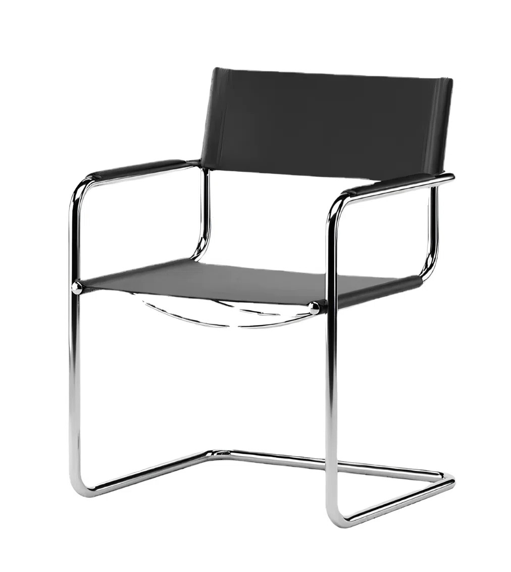 Saddle Leather Accent Chair, Faux Leather Dining Chair, Stainless Steel Frame Arm Chair, Office T... | Wayfair North America