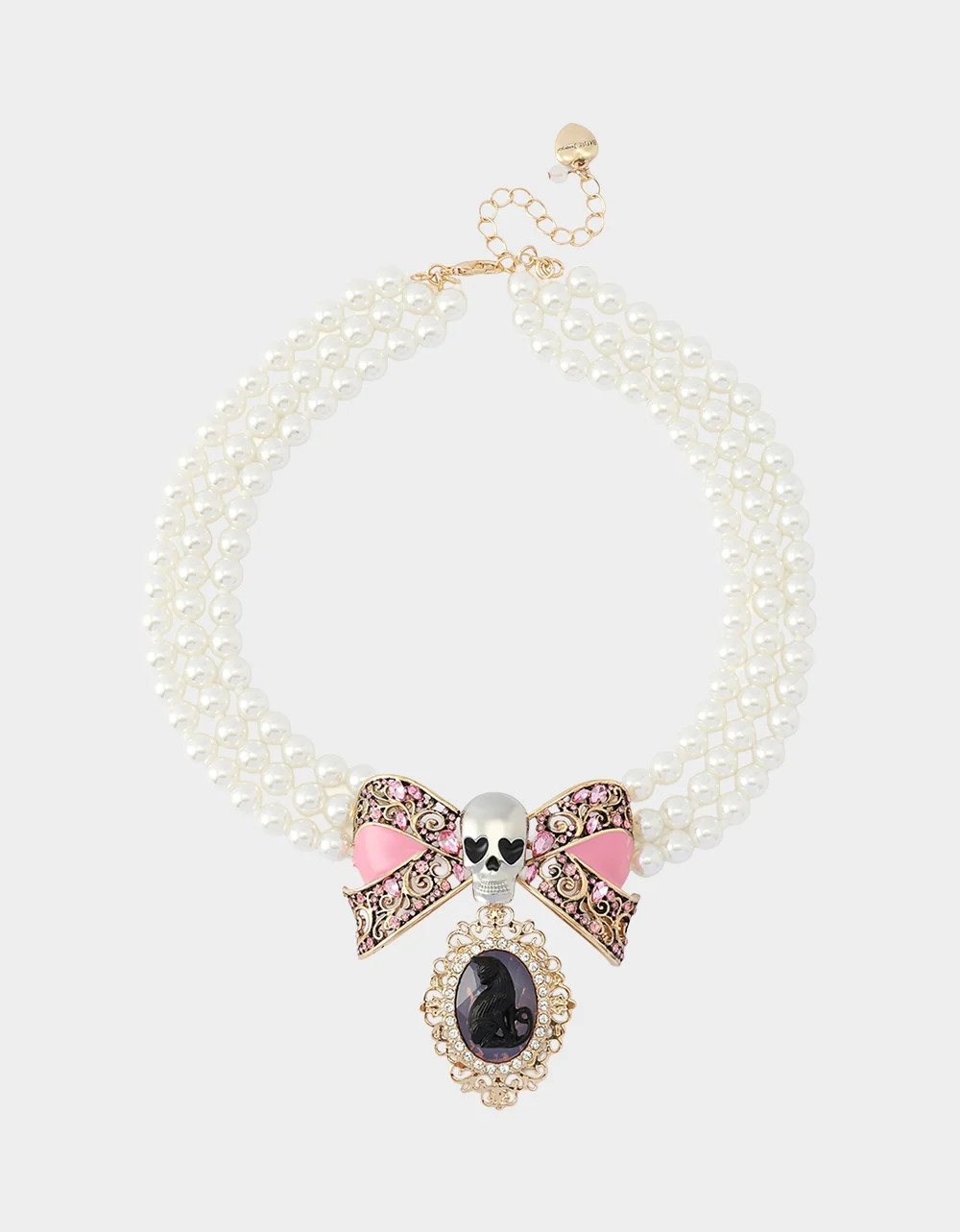 Black Cat Torsade Necklace Pearl | Betsey Johnson
